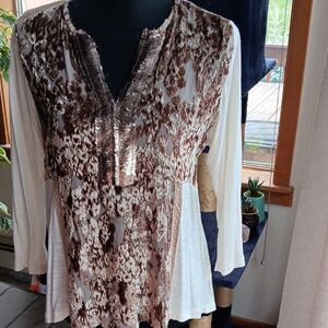 Elegant Cream Women's Top